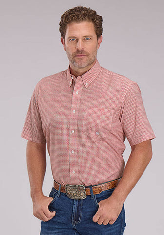 Roper Mens 2500 Saltillo Foulard Rust 100% Cotton 1 Pkt S/S Shirt