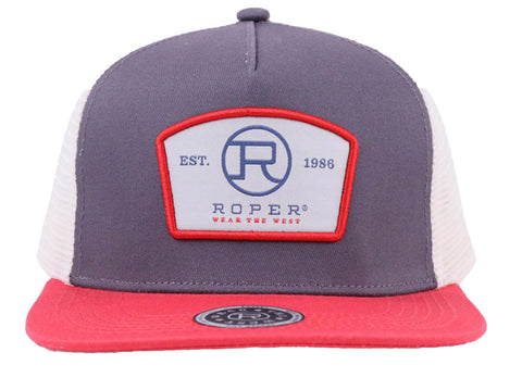 Roper Unisex Wear The West Wedge Navy Cotton Blend Baseball Cap Hat