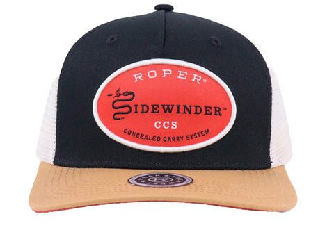 Roper Unisex Sidewinder CCS Black/Tan Cotton Blend Baseball Cap Hat