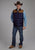 Roper Mens Insulated Western Blue/Tan 100% Polyester Softshell Vest