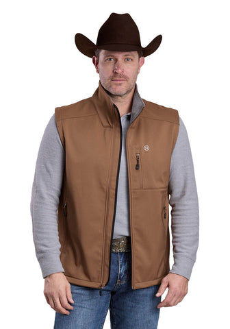 Roper Mens Hi-Tech Fleece Brown Poly/Spandex Softshell Vest