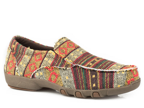 Roper Kids Unisex Johnnie Tan Multi Fabric Slip-On Shoes
