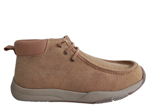 Roper Mens Clearcut III Tan Canvas Chukka Boots