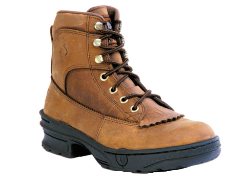 Roper Mens Crossrider Rocky Brown Leather Work Boots