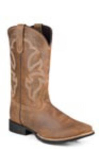 Roper Mens Monterey Tan Suede 12in Cowboy Boots