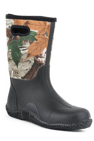 Roper Mens Barnyard Camo Neoprene Work Boots
