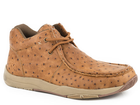 Roper Mens Clearcut Vintage Tan Leather Chukka Boots