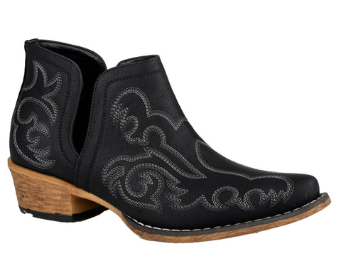 Roper Womens Ava Black Faux Leather Fashion Boots