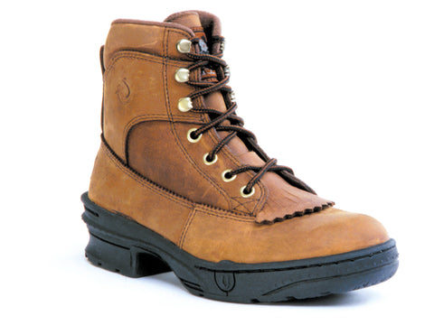 Roper Womens Crossrider Rocky Brown Leather Work Boots
