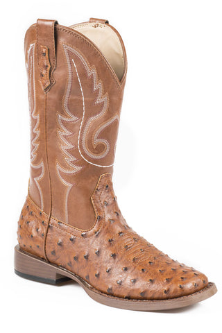 Roper Womens Bumps Tan Faux Leather Cowboy Boots