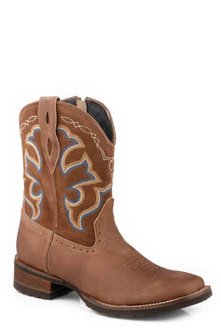 Roper Womens Odessa 8in Brown Leather Cowboy Boots