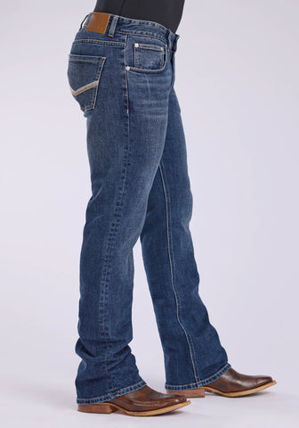 Tin Haul Mens 1661 Jagger Stretch Blue Cotton Blend 2 Tone Jeans