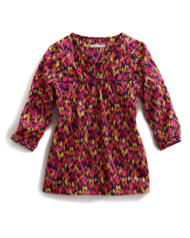 Tin Haul Womens 9495 Confetti Camo Multi-Color 100% Cotton S/S Blouse