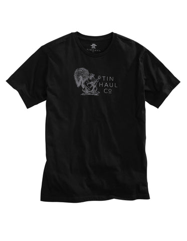Tin Haul Unisex Banjo Squirrel Black 100% Cotton S/S T-Shirt