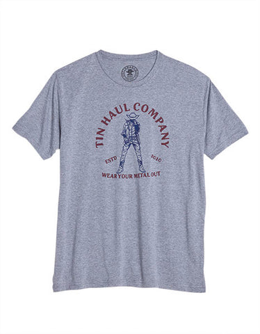 Tin Haul Unisex Cowboy Buckle Grey Poly/Cotton S/S T-Shirt