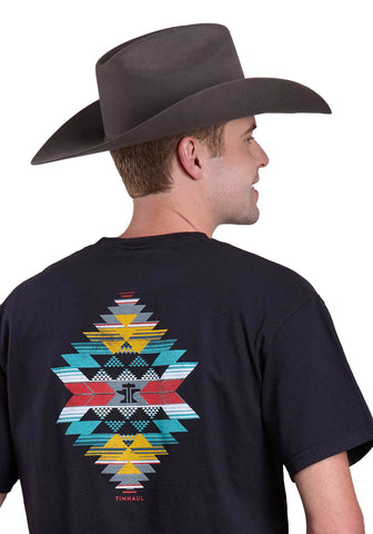 Tin Haul Unisex Anvil Hammer Aztec Black 100% Cotton S/S T-Shirt