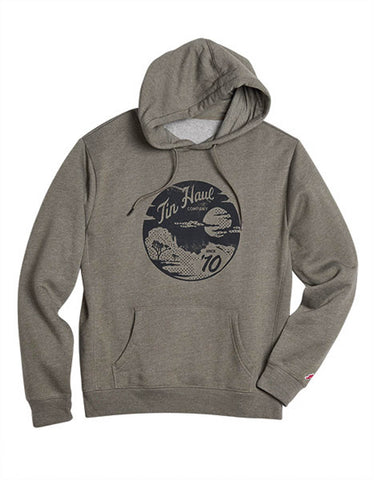 Tin Haul Mens Circle Scenery Heather Olive Poly/Cotton Hoodie