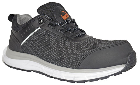 Hoss Boots Mens Shovelhead Composite toe Black Textile Work Shoes