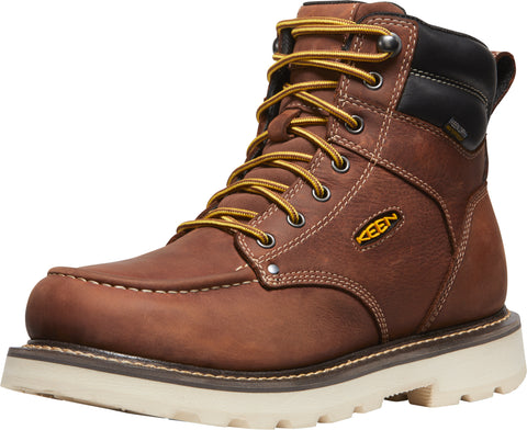 Keen Utility Mens Cincinnati 6in WP Soft Toe Tuscan Red Leather Work Boots