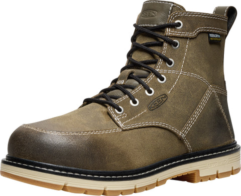 Keen Utility Womens San Jose 90 Deg 6in WP AT Steel Grey/Gum Leather Work Boots