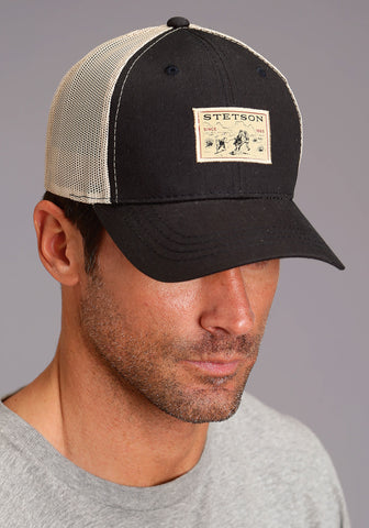 Stetson Unisex The Legend Continues Dark Navy 100% Cotton Mesh Baseball Cap Hat