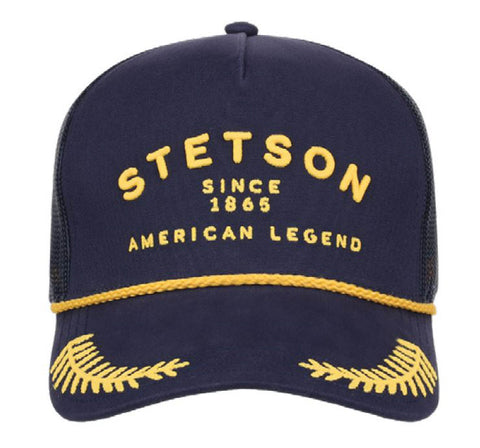 Stetson Unisex American Legend Navy Cotton Blend Baseball Cap Hat