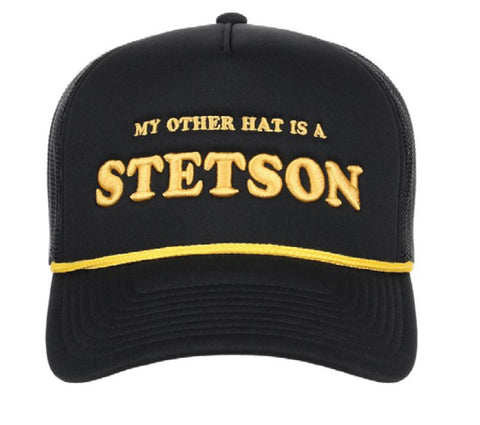 Stetson Unisex My Other Hat Is A Black/Gold Cotton Blend Baseball Cap Hat