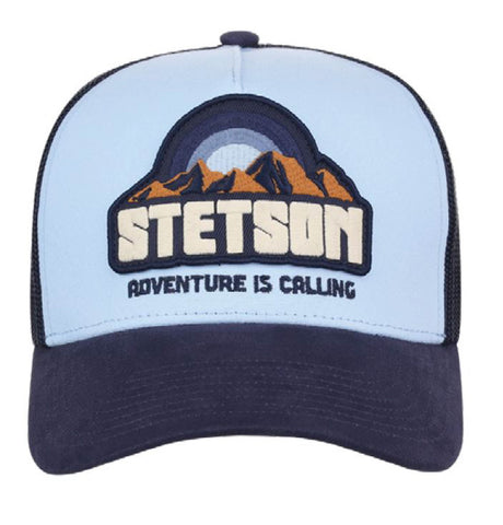 Stetson Unisex Adventure Is Calling Blue/Aqua Cotton Blend Baseball Cap Hat