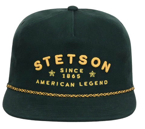 Stetson Unisex Since 1865 American Legend Green 100% Cotton Trucker Cap