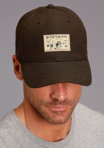 Stetson Unisex The Legend Continues Dark Brown 100% Cotton Baseball Cap Hat