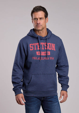 Stetson Mens Philadelphia Navy Poly/Cotton Hoodie