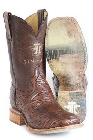 Tin Haul Mens Sharp As Ever Brown Leather Countryside Cowboy Boots