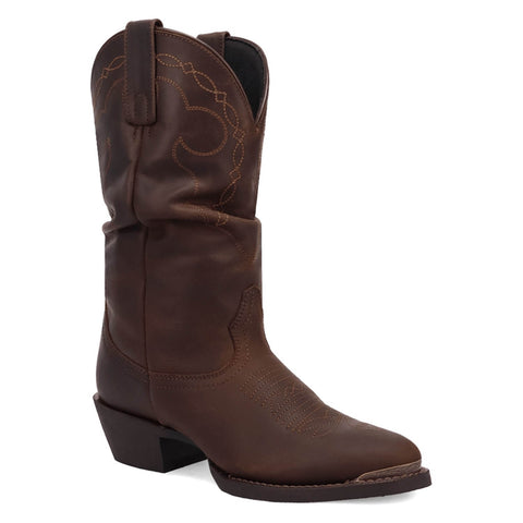 Laredo Womens Lazy River Brown Leather Cowboy Boots