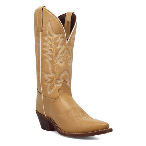 Laredo Womens Carly Yellow Leather 12in Cowboy Boots