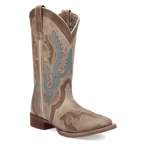 Laredo Womens Ardena Tan Leather 12in Cowboy Boots