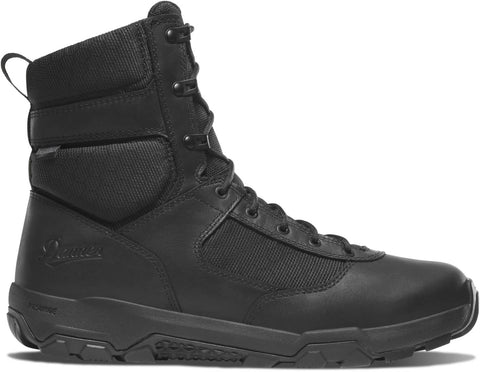 Danner Mens Sonic Side-Zip 8in Dry Black Leather Tactical Boots