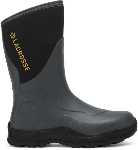 Lacrosse Mens Alpha Agility Field Black/Gray Rubber Work Boots