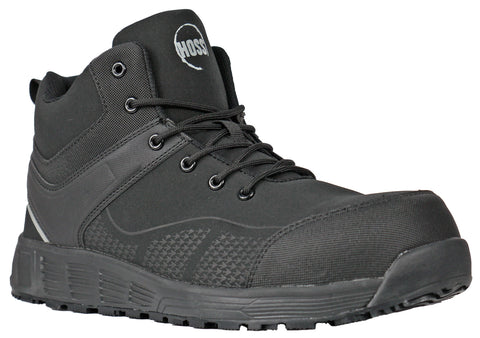 Hoss Boots Womens Wheeler High Composite toe Black Textile Work Boots