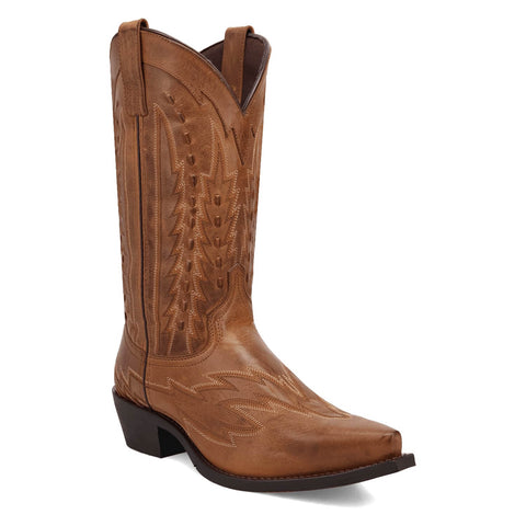 Laredo Mens Silverdale Tan Leather Cowboy Boots