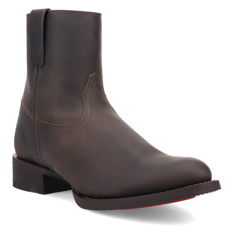 Laredo Mens Vanguard Charcoal Leather 7in Ankle Boots