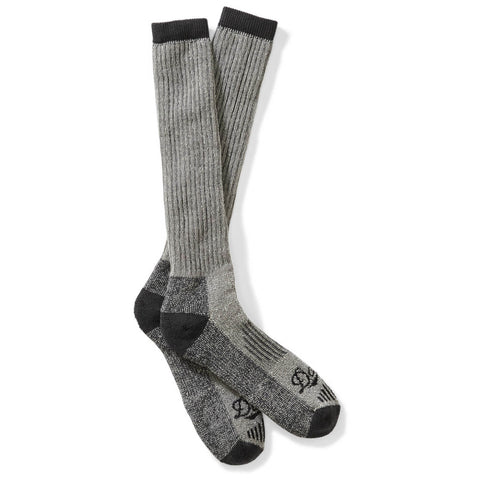 Danner Mens Hunt Winterweight Merino Gray Wool Blend Over Calf Socks