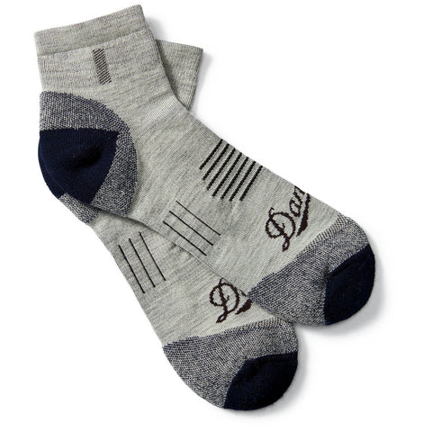 Danner Mens Hike Lightweight Merino Quarter Gray Wool Blend Crew Socks