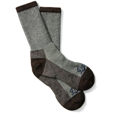 Danner Mens Work Midweight Merino Brown Wool Blend Crew Socks