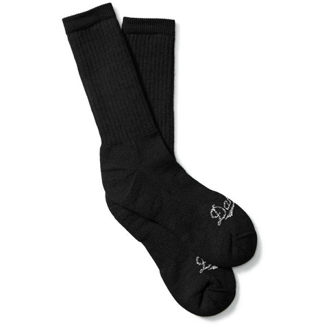 Danner Unisex Midweight Uniform Black Wool Blend Crew Socks