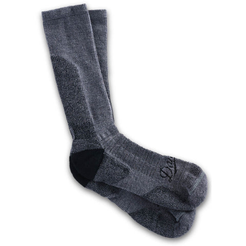 Danner Unisex Run Time Lightweight Work Gray Wool Blend Crew Socks