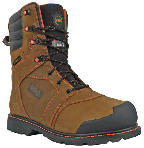 Hoss Boots Mens Clash 1000G Soft Toe Brown Leather Work Boots