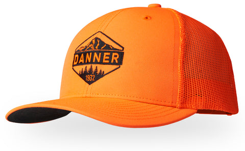 Danner Unisex Mesh Backed 882 Blaze Orange Polyester Trucker Cap