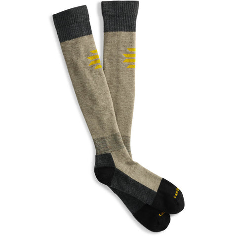 Lacrosse Unisex Wallowa System Oatmeal/Black Wool Blend Over Calf Socks