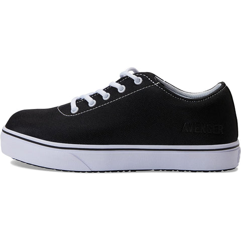 Avenger Womens Alley Athletic CT EH SR Black/White Work Shoes