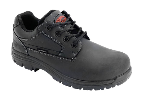 Avenger Mens Black Leather Comp Toe 7119 Oxford Work Shoes
